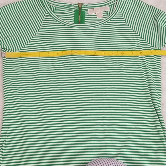 Michael Kors Striped Green Fitted Dress. XS - Picture 8 of 11
